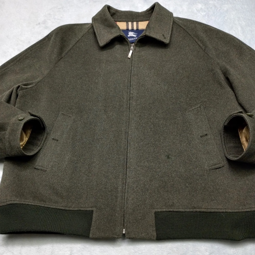 Burberry London vintage merino wool bomber jacket